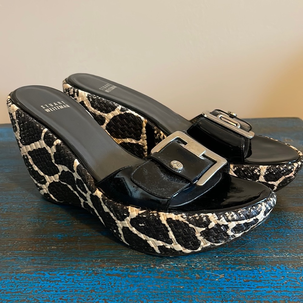 Nwot Stuart Weitzman Wedge Slides - image 2